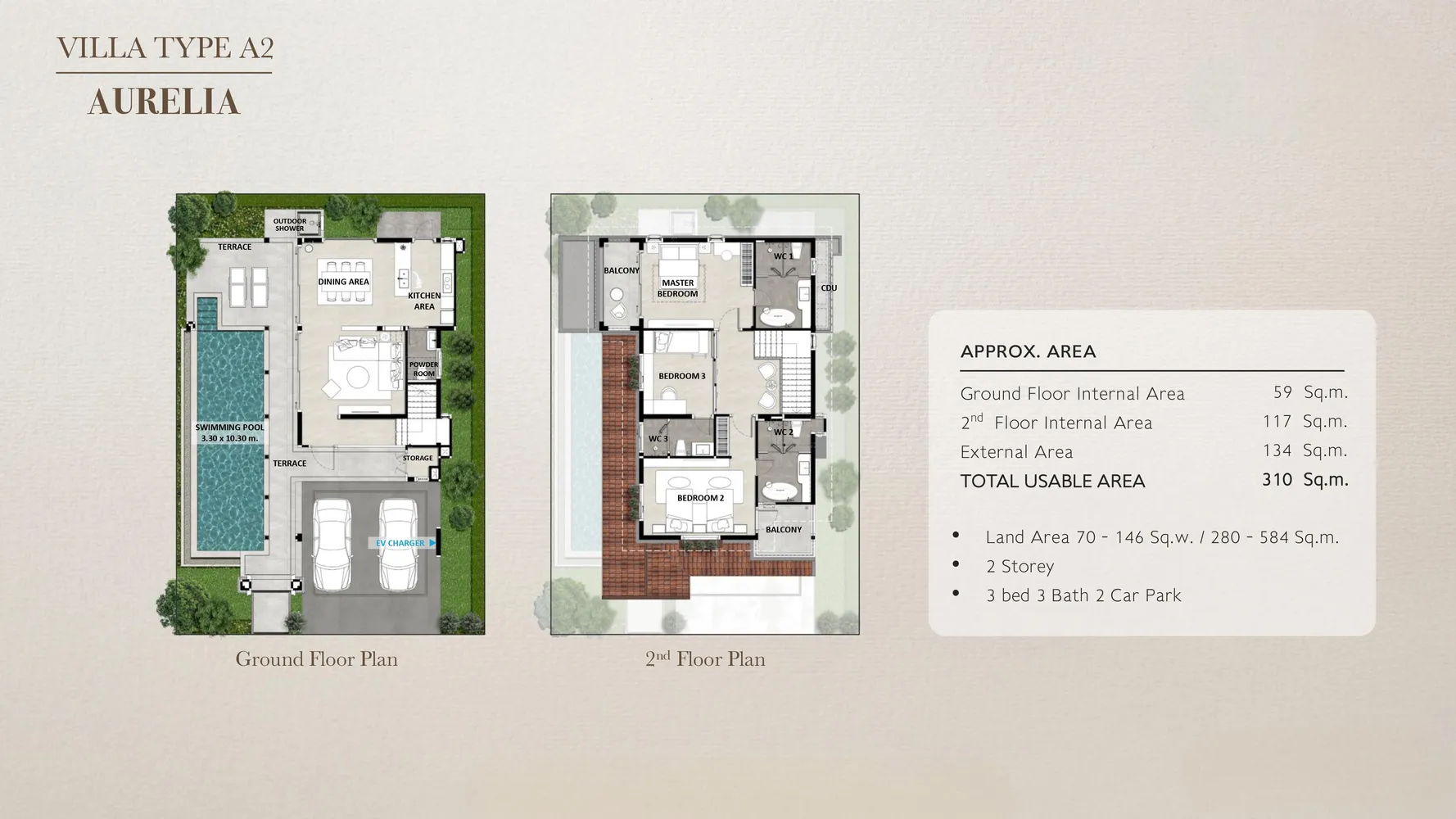 Планировка виллы Aurelia 310 м² — Casa de Monte Phuket